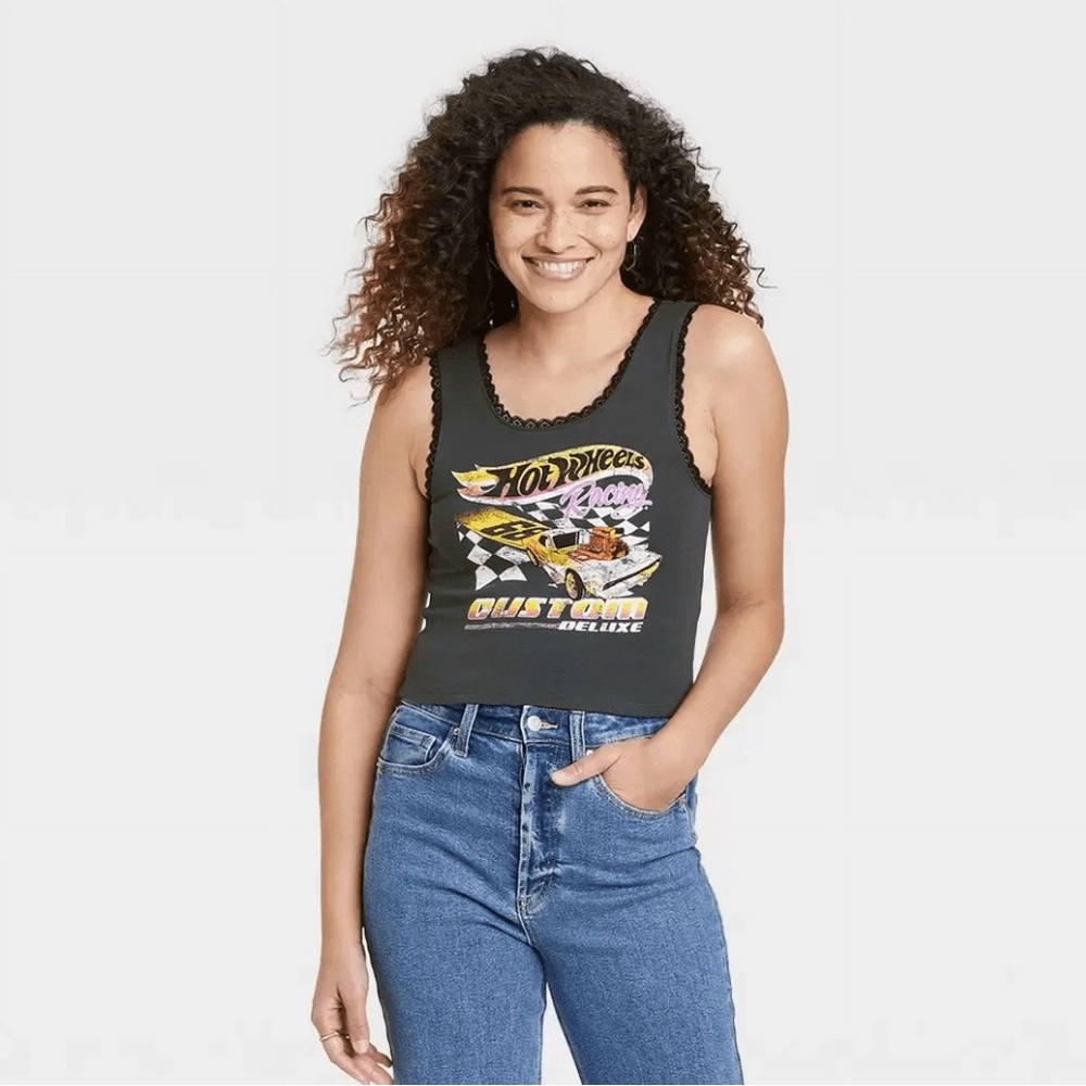 Mattel Black Graphic Tank Top